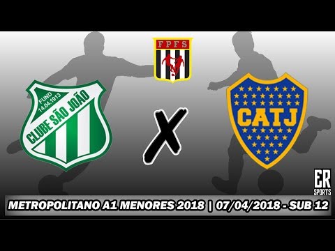 Lances do Metropolitano 2018 entre Clube São João 1x5 C.A. Tabuca Juniors - 07/04/2018 | SUB 12