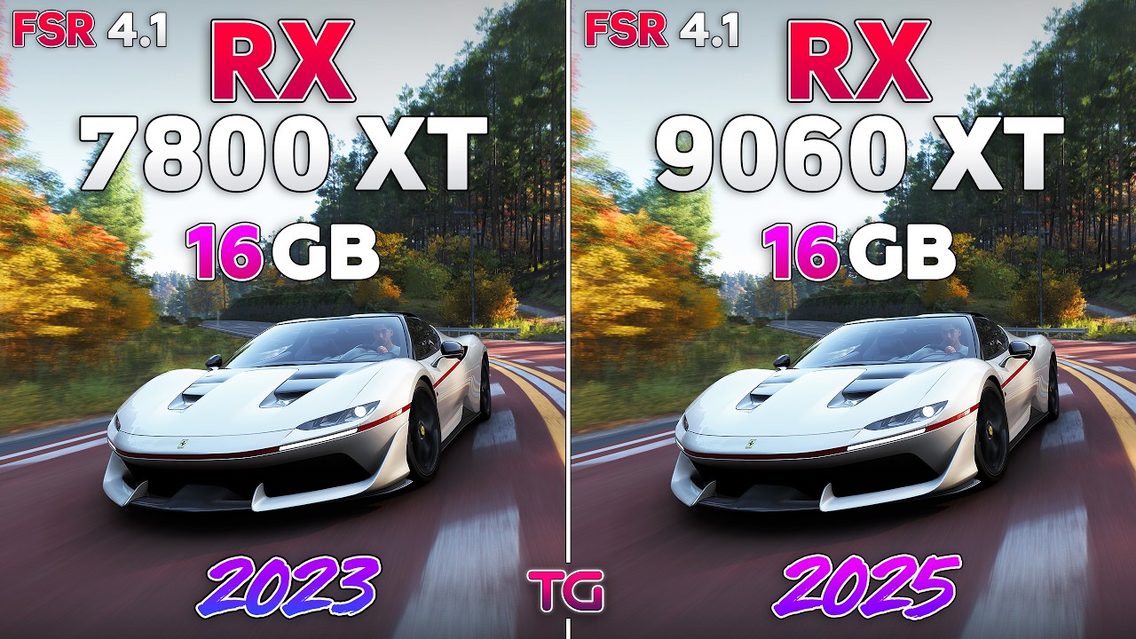 RX 7800 XT vs RX 9060 XT - Test in 10 Games with FSR 4.1