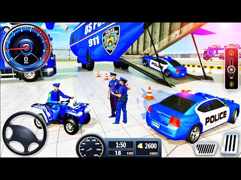 US Police Vehicles Cargo Truck Driving - Police Car Transporter Simulator - Android GamePlay