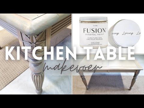 Stripping and Refinishing a Kitchen Table | Using Fusion Liming Wax To Tone Down Orange Wood