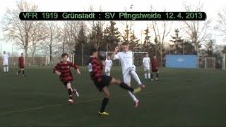 preview picture of video 'VFR Grünstadt : SV Pfingstweide 12.4.2013 A-Junioren'