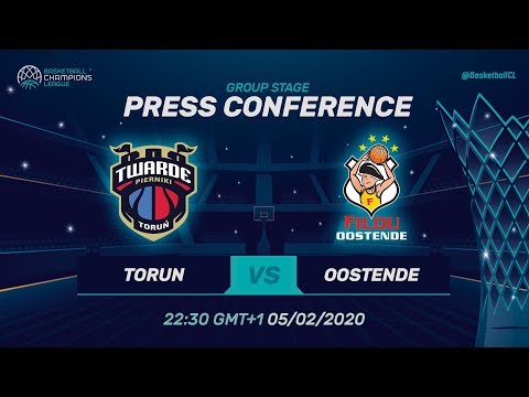 Polski Cukier Torun v Filou Oostende - Press Conference - Basketball Champions League 2019-20