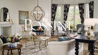 Watch A Video about the Possini Euro Clara Black and Soft Gold 5 Light Chandelier