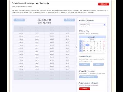 Zapisy24.pl,Salon Kosmetyczny, Recepcja, sprawdzanie listy rezerwowej