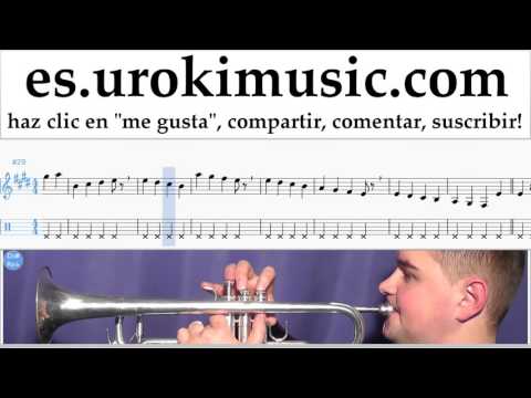 Tutorial de Trompeta Shakira - Waka Waka Clases Notas Parte#1 um-927