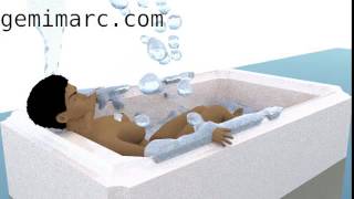 Girl in bath (Second Life)