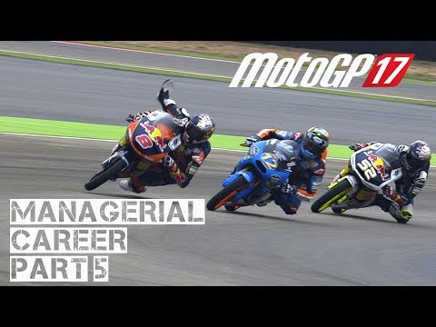 Motogp 17 Managerial Career Mode Part 5 - Weird Controversial Crash