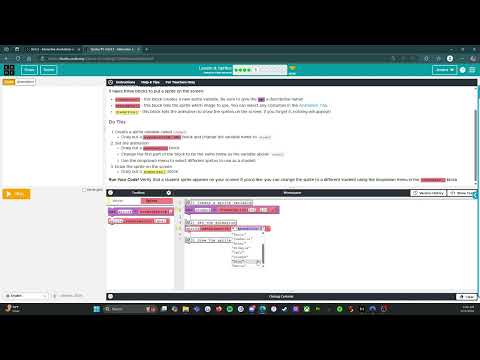 Code.org - CS Discoveries - Unit 3: Interactive Animations & Games: Lesson 8: Level 5