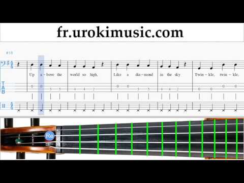 Comment Jouer du Violoncelle Twinkle Twinkle - Little Star Tab Tablature Partie#2 um-b829