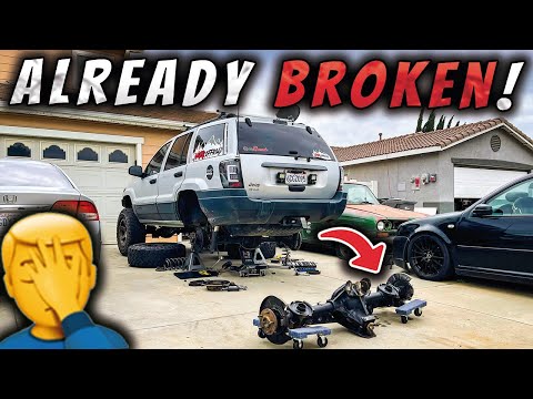 Replacing Dana 35 with Dana 44a in Jeep WJ AXLE SWAP ! Grand Cherokee
