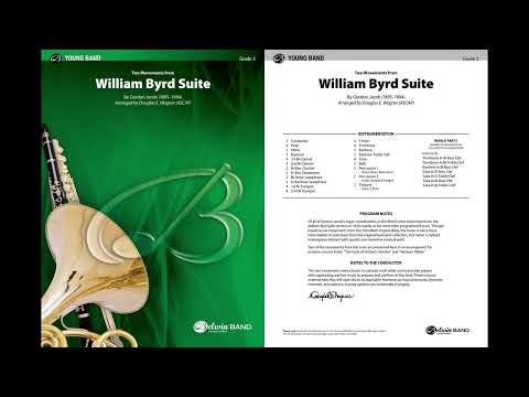 Two Movements from William Byrd Suite, arr. Douglas E. Wagner – Score & Sound