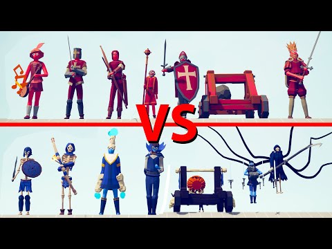 MEDIEVAL Team vs SPOOKY Team - Totally Accurate Battle Simulator TABS