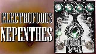 Video thumbnail for Harsh Tones || Electrofoods Nepenthes|| Gnarly Opamp Distortion|| Guitar & Bass Demo by Harsh Tones, Inc.