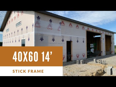 40x60 14’ | storage garage (Attica, Ohio👷‍♂️) | concrete foundation with stick frame