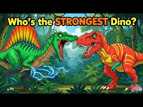 🦖💥 Strongest Dinosaur EVER? Spinosaurus vs Giganotosaurus Battle! 🌟 Fun Dino Battle Song for Kids