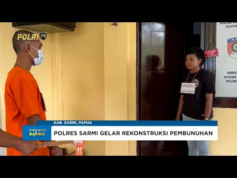 POLRES SARMI LAKUKAN REKONSTRUKSI PEMBUNUHAN DI KAMPUNG EBRAM