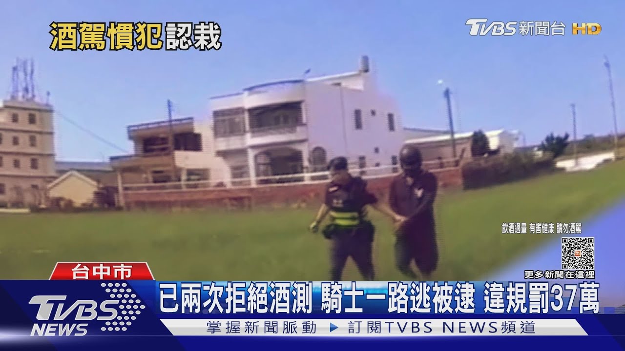 已兩次拒絕酒測!騎士一路逃被逮 違規罰37萬