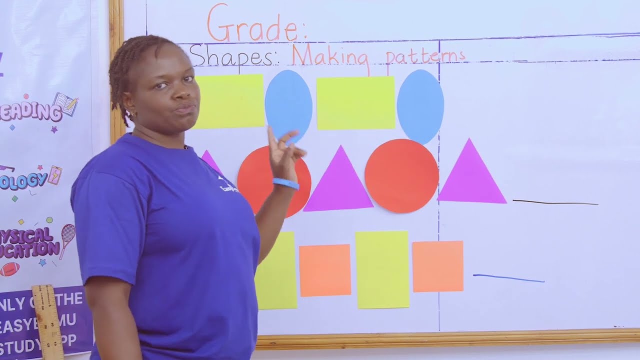 How to make patterns using shapes: rectangles, triangles, circles, ovals and squares - Grade 3 Math