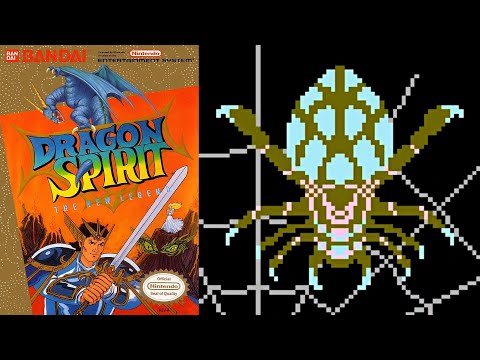 Dragon Spirit: The New Legend (NES) - 6th Boss: Giant Spider (No Damage, No Powerups).