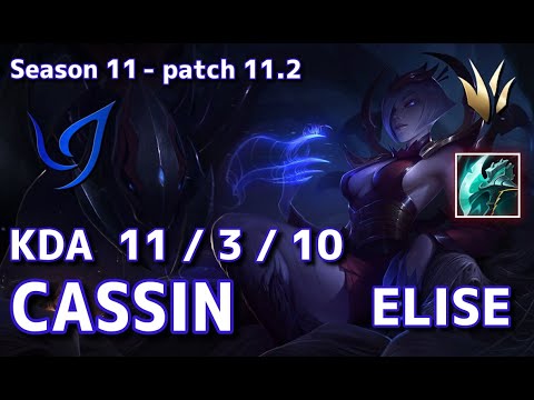 【韓国サーバー/GM】CGA Cassin エリス(Elise) VS DRX Pyosik ニダリー(Nidalee) JG - Patch11.2 KR Ranked【LoL】