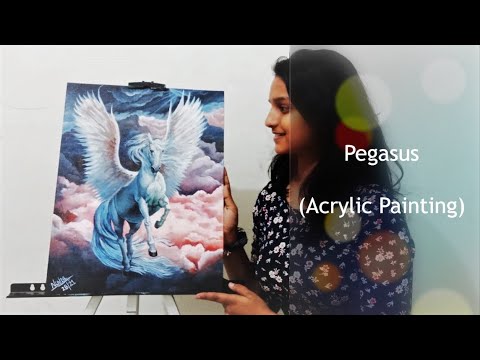 Pegasus | acrylic painting | processing video