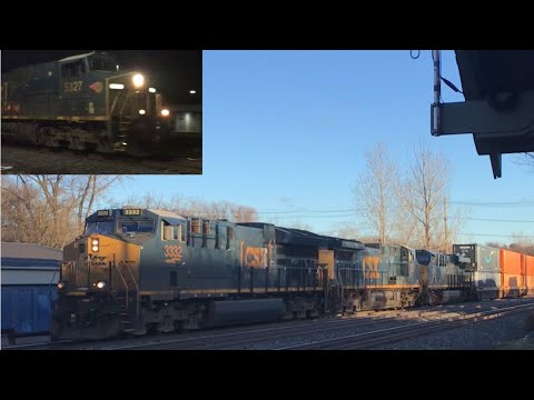 CSX and Amtrak railfanning in Fairport NY ft 5327 ​⁠read Desc