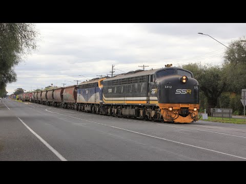 TRAINS DOWN THE CENTRE OF THE MAIN STREET - Heritage Passenger & Grain Trains at Wycheproof
