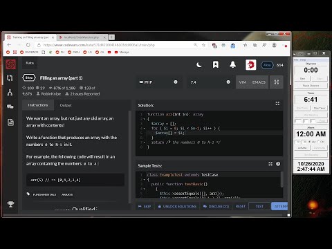 CodeWars Speedrun 10 Minute Challenge - #1 PHP