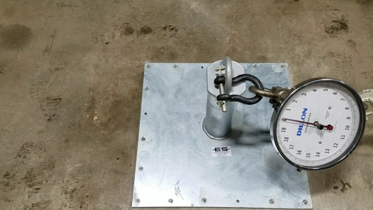 Roof Anchor Load Test, Engineered Supply Wide StrongTop Pipe Anchor, 1/4