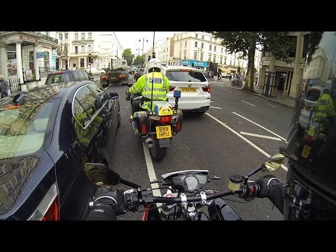 Police biker and filtering