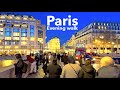 Paris France, Evening walk, Winter in Paris - HDR walking - 4K HDR 60 fps