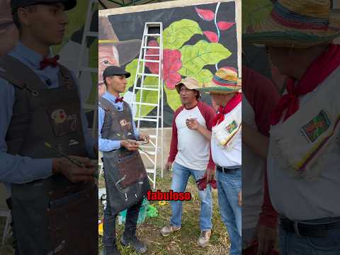 Mural con Breiner Díaz en Icononzo 🎨 ¡Homenaje al Campesino! 🇨🇴✨
