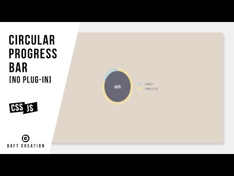 Circular Progress Bar No Plug In Css Javascript Tutorial