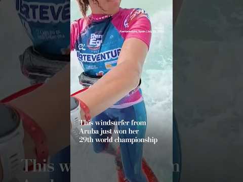 This windsurfer from Aruba just won her 29th world championship