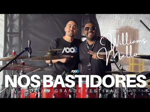 Esse é o seu sonho? Bastidores da montagem da bateria do Williams Mello em um mega festival! 