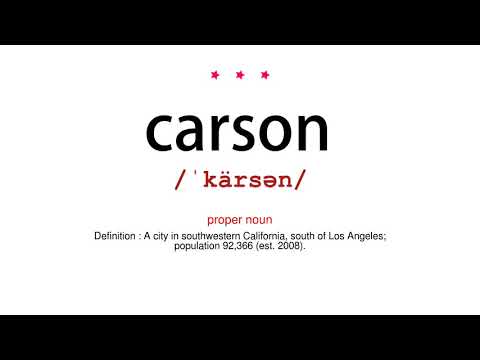 How to pronounce carson - Vocab Today