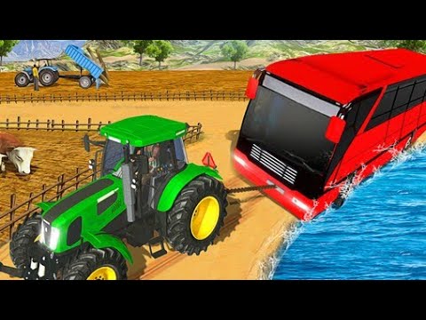 Chained Tractor Towing Rescue - Off-road Bus Rescue Simulator - Android Gameplay Lunch active games