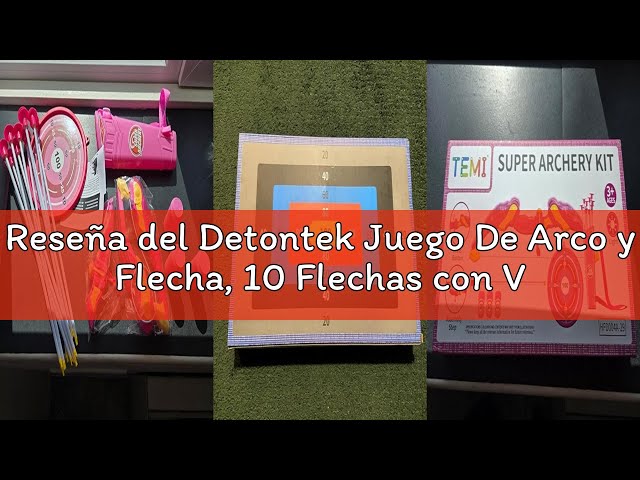 Vídeo relacionado con Detontek Juego De Arco y Flecha para Niños, 10 Flechas con Ventosa, Objetivo y Puntas De Flecha, Adecuado para Entrenamiento En Interiores y Exteriores (Azul)
