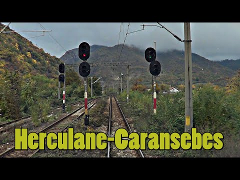 HERCULANE -CARANSEBES Cab view-Train cab ride-Dalla Cabina-En cabine-Führerstandsmitfahrt-Trenes-ksi