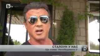 SYLVESTER STALLONE arriving in BULGARIA for THE EXPENDABLES 3 (2014) filming