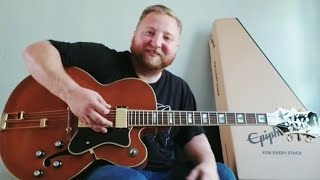 Video thumbnail for Epiphone Broadway Unboxing Video! by PINK TIGER STUDIOS