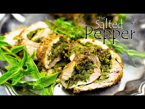 Herb and Pesto Stuffed Pork Tenderloin ~ Low Carb...