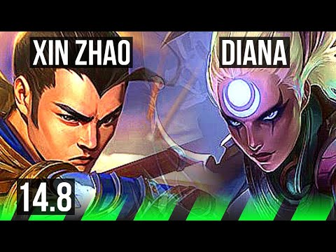 XIN ZHAO vs DIANA (JGL) | 6/1/15, 66% winrate | TR Diamond | 14.8