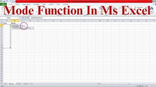 Download the video "Use of Mode Function In Ms Excel"