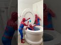 My SPIDER-MAN Boyfriends Balloon PRANKED Me in Giant Toilet #shorts