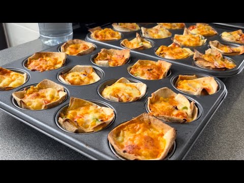 Egg, Veg and Cheese Tortilla Cups Recipe | Breakfast Egg Muffins | Make-Ahead Batch Breakfast