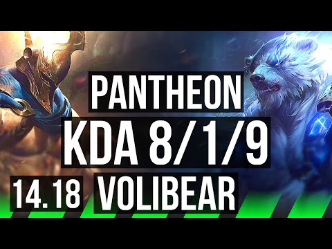 PANTHEON vs VOLIBEAR (JGL) | 8/1/9, 1300+ games | EUW Master | 14.18
