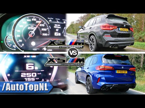 BMW X3M Competition vs X5M Competition *0-250KM/H* ACCELERATION & SOUND by AutoTopNL