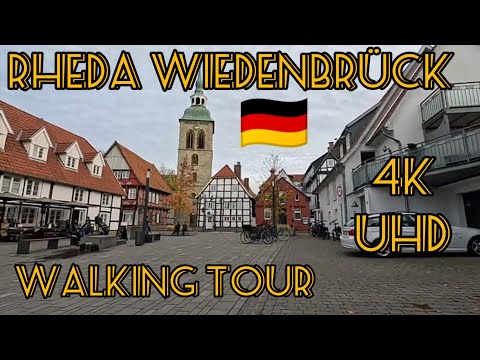 Walking Tour in Rheda Wiedenbrück, Deutschland 4K UHD 60 fps