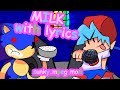 Milk WITH LYRICS | Vs. Sunky.mpeg | Sonic.exe mod Cover | FRIDAY NIGHT FUNKIN' with Lyrics
